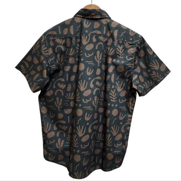 Howler Bros Mansfield Shirt Mens S Cotton Poly Distant Forms Dark Forest Print - Picture 3 of 16